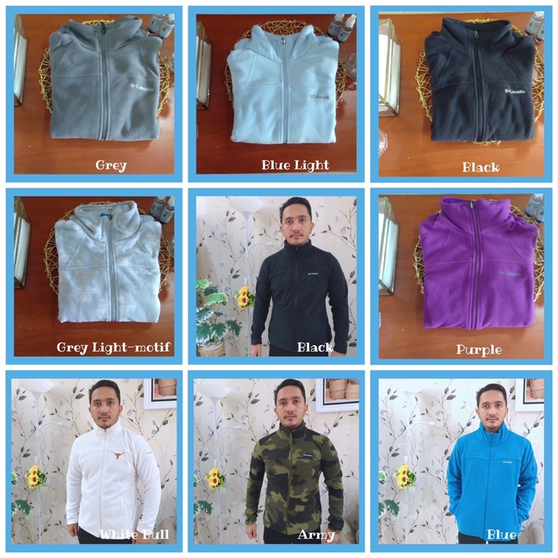 Jaket Columbia Polar Fleece Thermal Olahraga Gym Sepeda Fitness Jacket Hiking Winter Musim Dingin