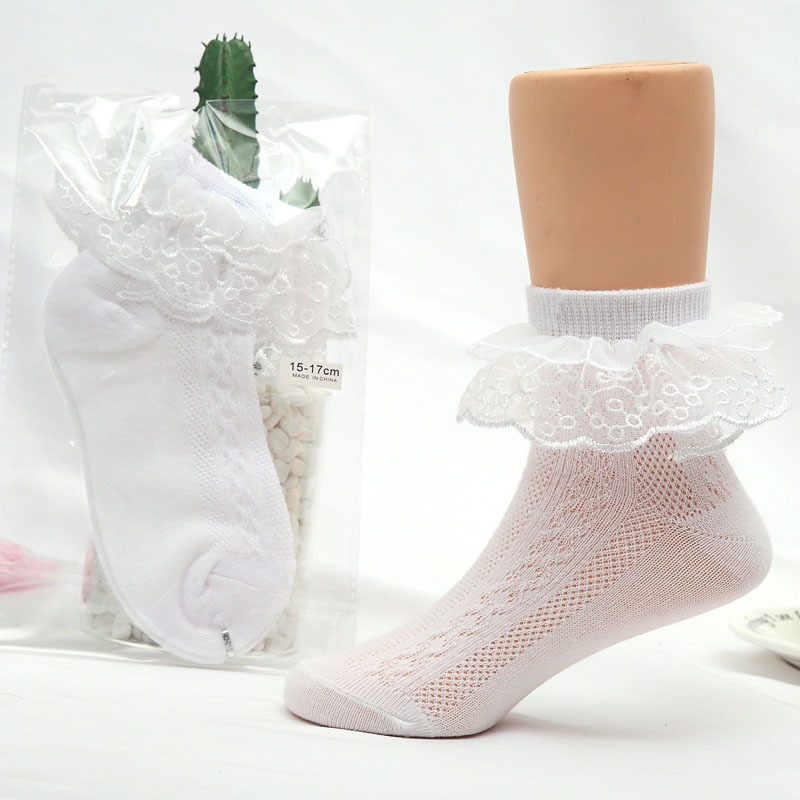 KK-23 lace lolita socks kaos kaki renda pendek dewasa korea jepang