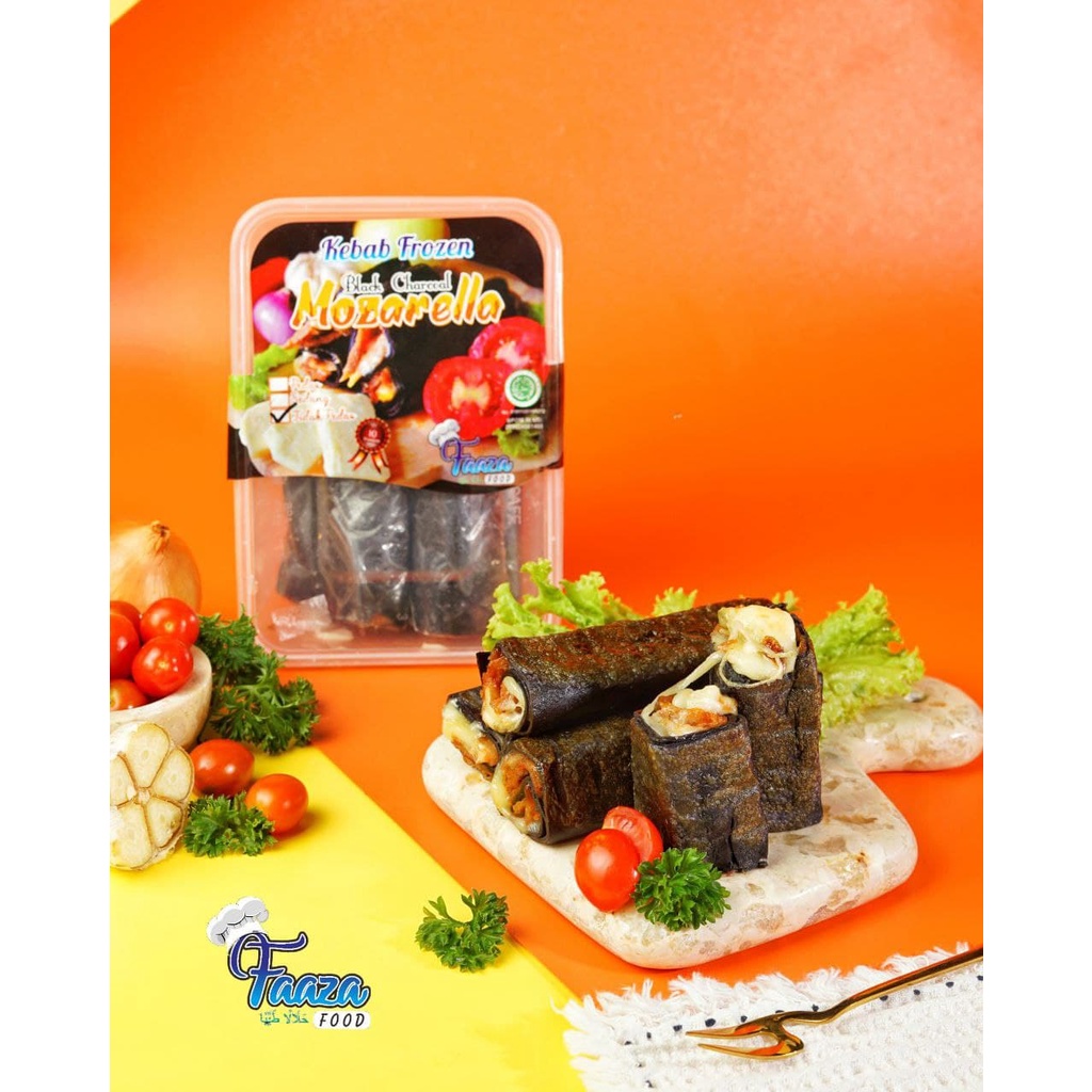 

KEBAB FROZEN FAAZA FOOD- BLACK MOZARELLA -FULL DAGING SAPI ENAK&HALAL