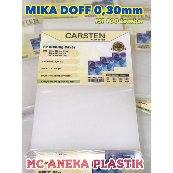 

Sy Termurah!!! Cover mika jilid Doff atau Emboss 0.30 A4 isi 100 lembar