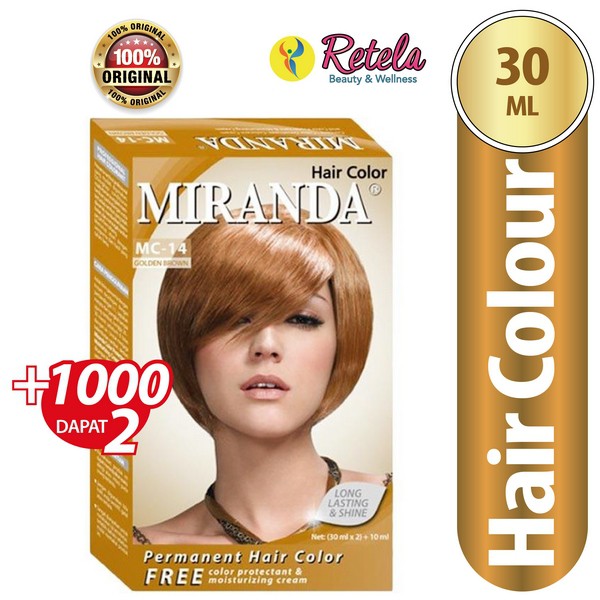  Miranda  Hair Color Mc 14 Golden  Brown  30 Ml Pewarna 