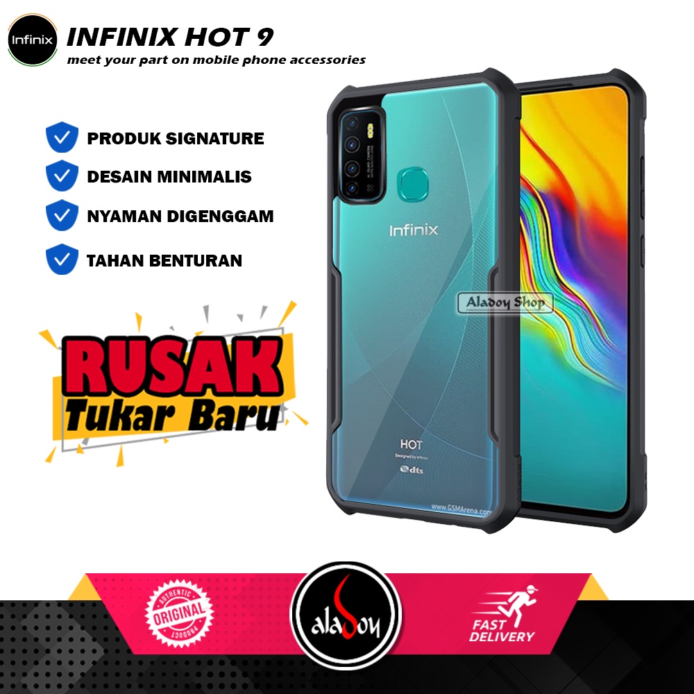 Case Infinix Hot 9 Armor Fusion Shockproof Transparent Premium Casing