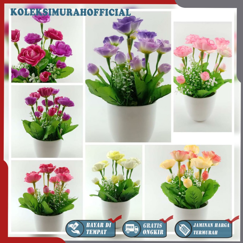 COD BUNGA PLASTIK BUNGA PAJANGAN IMITASI BUNGA ARTIFISIAL BUNGA MAWAR TANAMAN HIAS BR2214