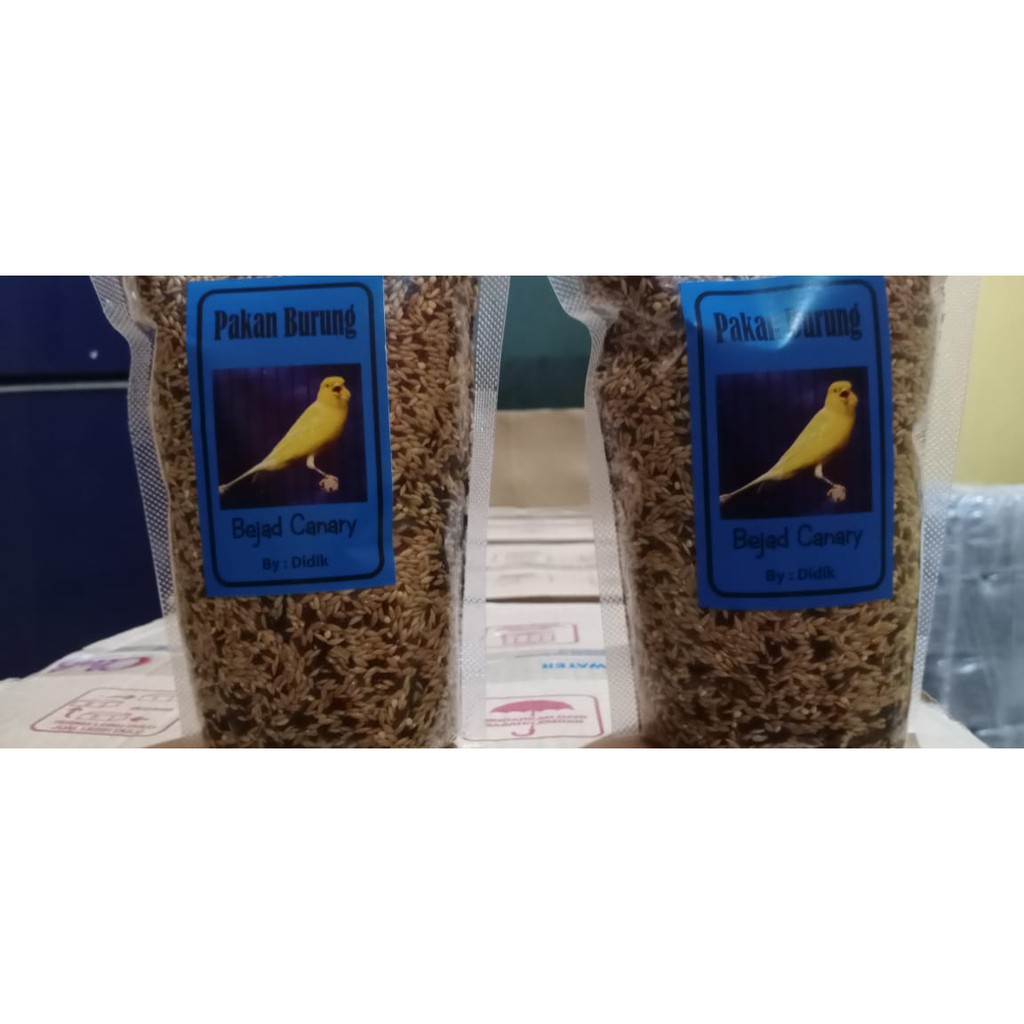 PAKAN BEJAD KENARI 500 gram UNTUK BURUNG KENARI LOVEBIRD DAN BURUNG PEMAKAN BIJI LAINNYA