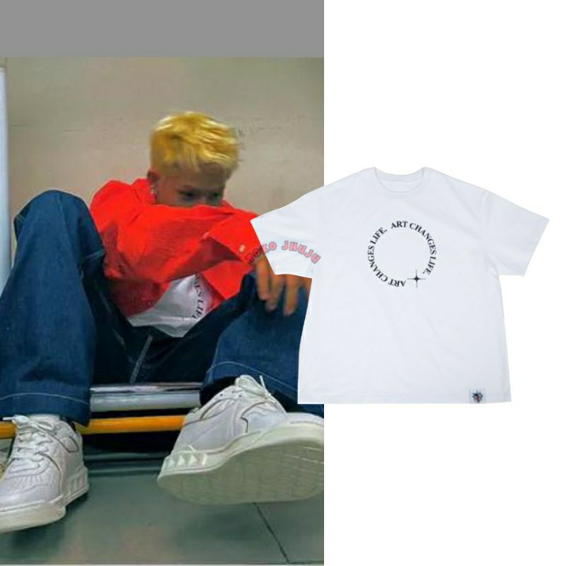 Baju Kaos Treasure Choi Hyunsuk style ART CHANGES LIFE CIRCLE sablon depan