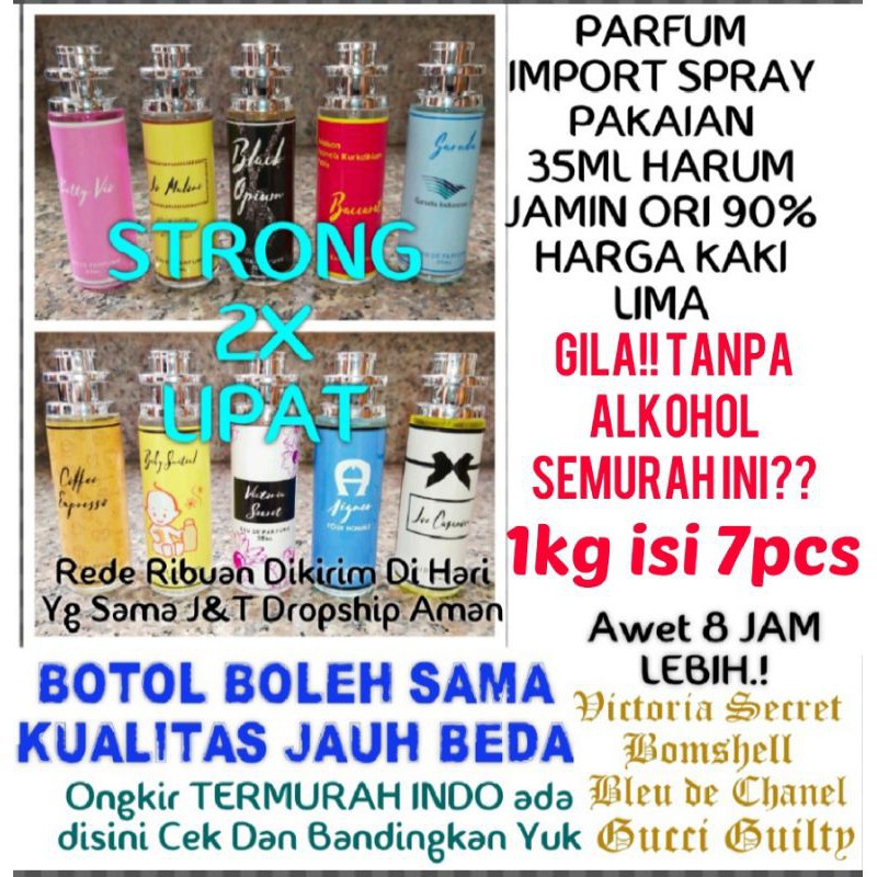 (JILID 2) PARFUM NON ALKOHOL THAILAND 35ML STRONG 2X FREE POUCH