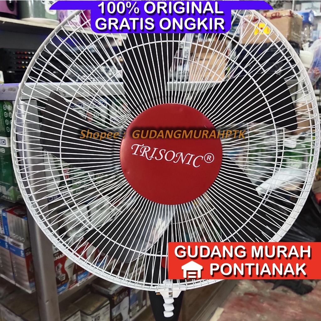 Kipas Angin Berdiri 16in 16inch 16 inci TRISONIC TRISONIK Standfan Murah Berkualitas