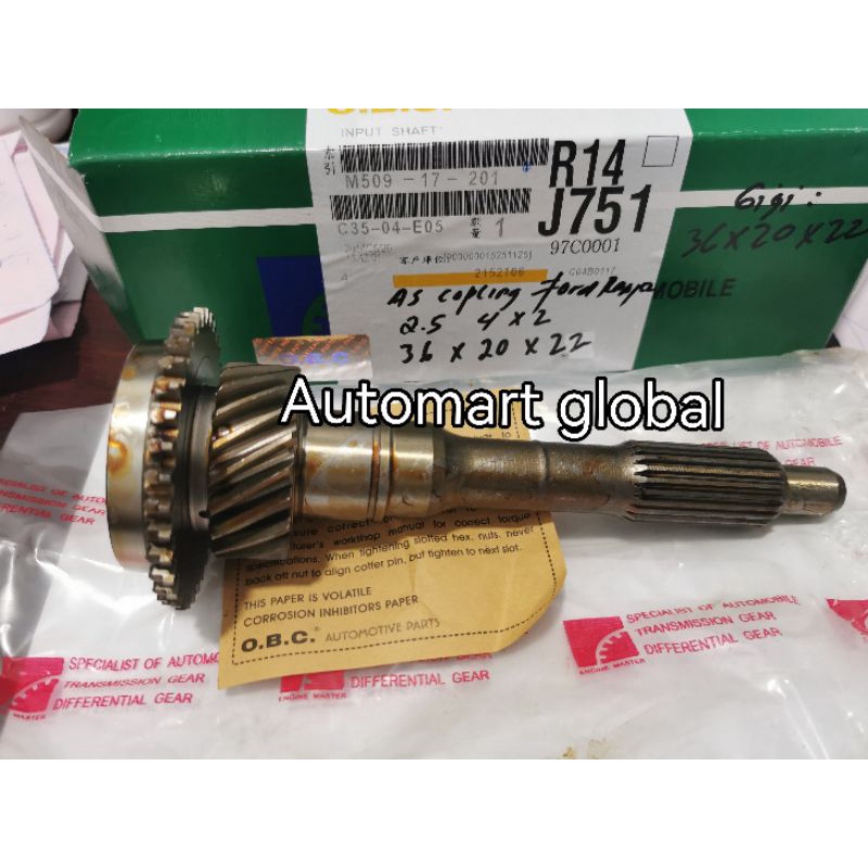 input shaft as kopling ford ranger 2500cc tdi