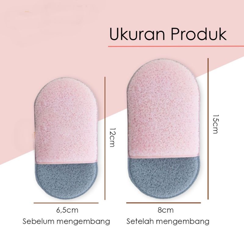 KONJAC SPONGE SIKAT PEMBERSIH WAJAH / BRUSH WASH / PUFF FACE CLEANER CLEANSING / SPONGE CLEANER