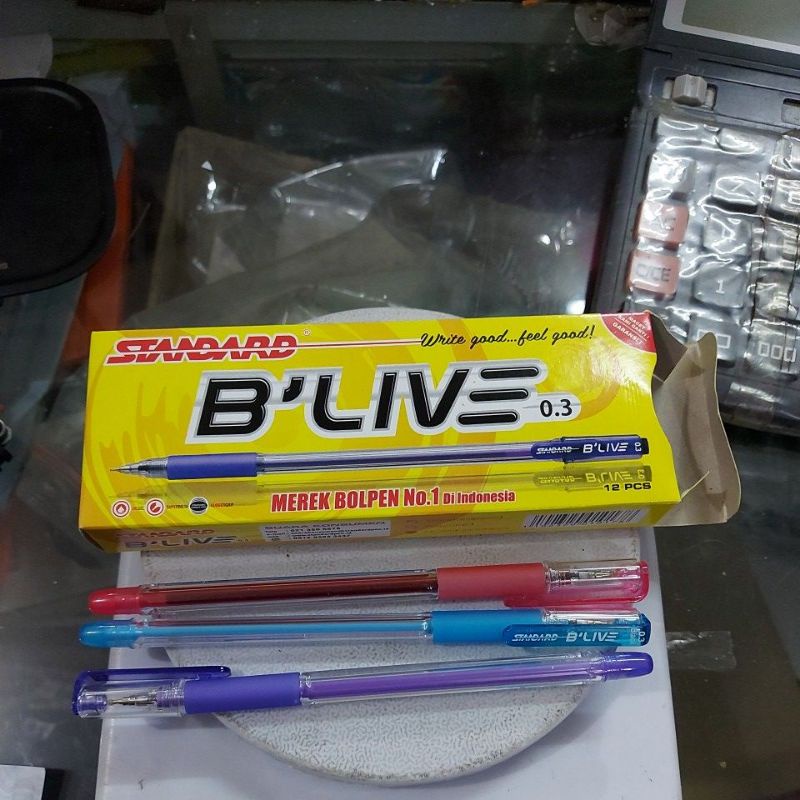 

pulpen standar b'live harga 1 pcs tinta hitam