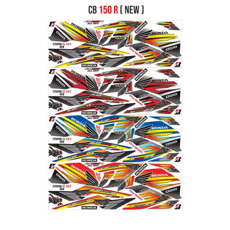 Striping CB150R / CB 150 R New 2015 2016 2017 VARIASI STICKER STIKER MOTOR OGIO