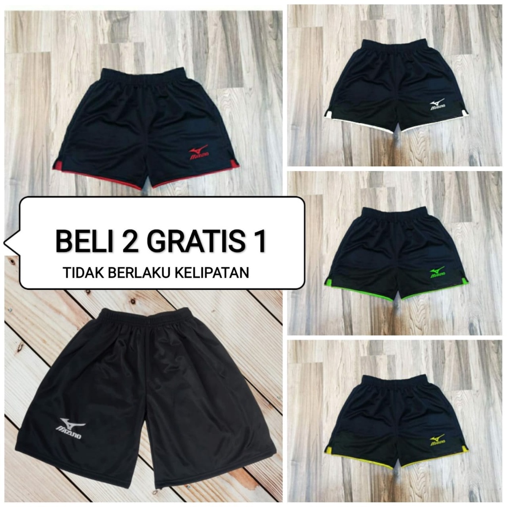 Celana VOLI pendek kolor volley voly size cewe pressbody logo celana olah raga mizuno