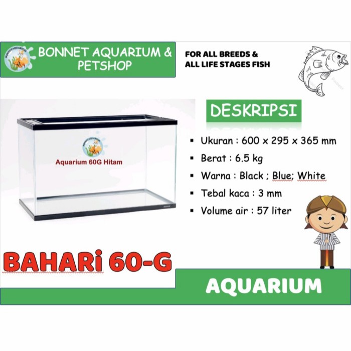 BAHARI AQUARIUM ACRYLIC/AQUARIUM BAHARI G60 (GRAB/GOJEK ONLY)