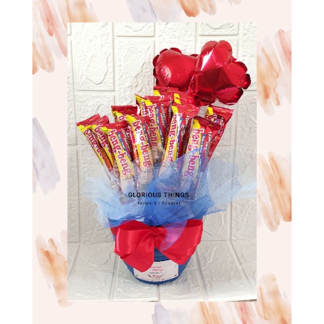 

Bengbeng pot buket bouquet coklat hadiah ultah wisuda