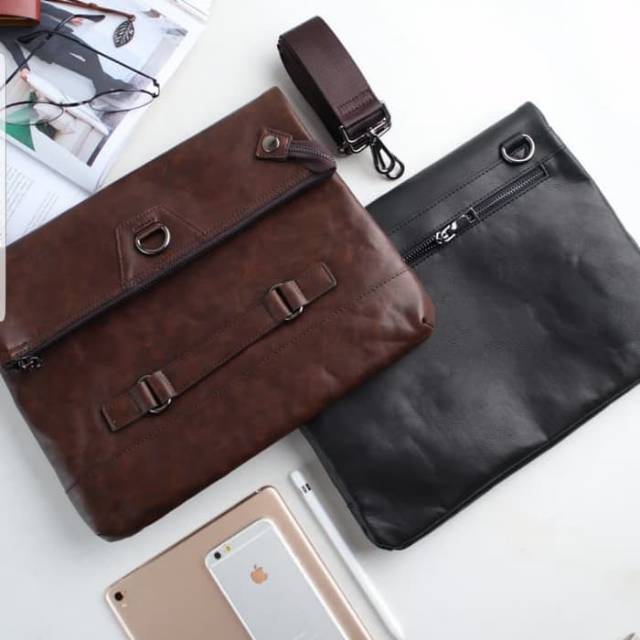 Tas Selempang Kulit Pria Clutch Handbag Leather Tas kantor Tas Kulit