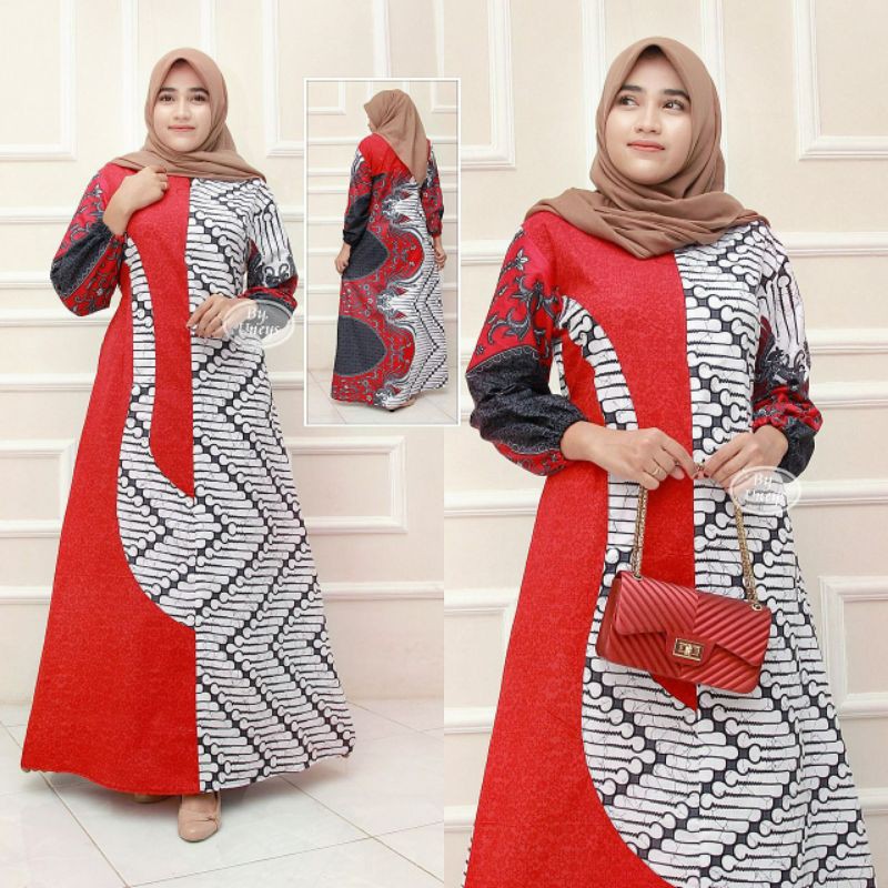 Gamis Batik Modern / Gamis Batik Wanita Model Terbaru