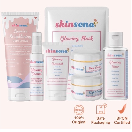SKINSENA BPOM Glowing Toner, Serum, Day Cream, Night Cream, Face Wash, Mask / skinsena Acne SPOT/ SE