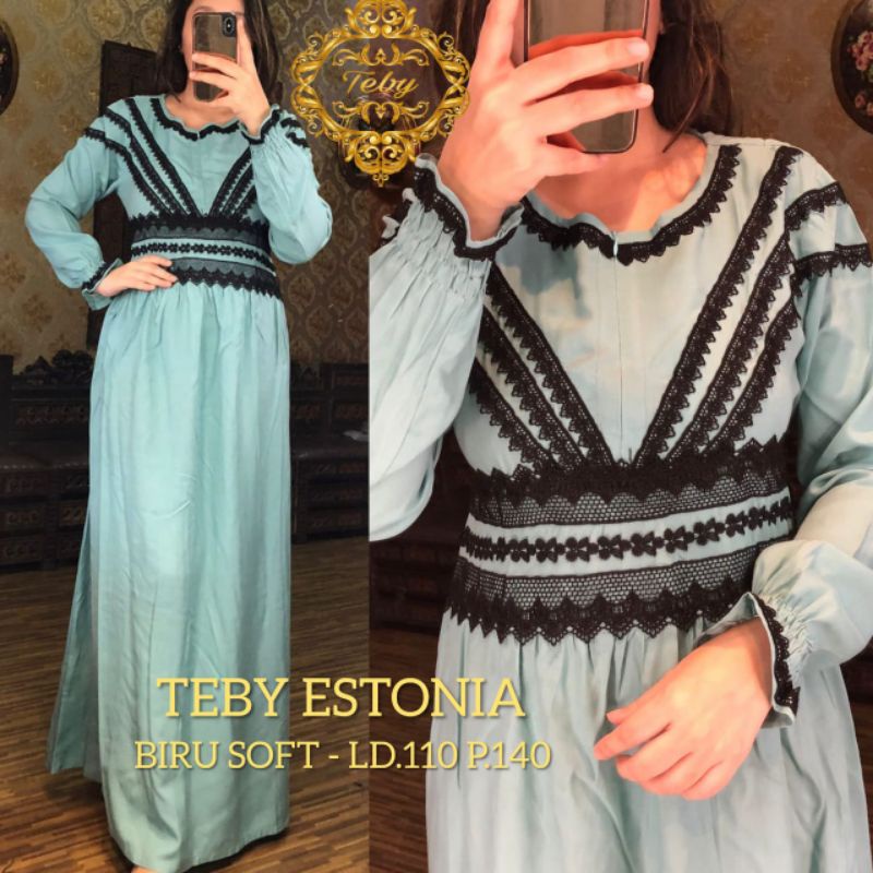 Daster arab Dress TEBY ESTONIA Original Dress Rayon Busui nyaman