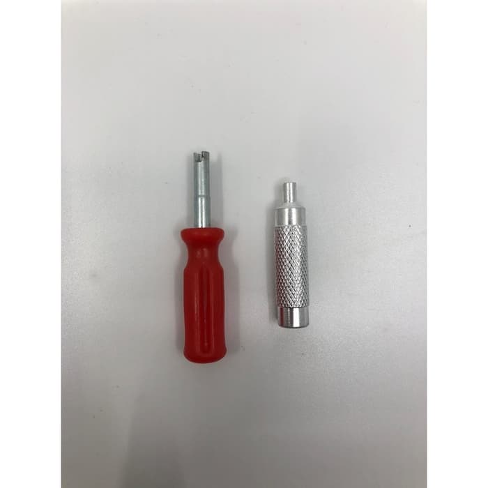 Kunci Pembuka Pentil Ban Pendek Motor Mobil 43/62 mm silver merah - Merah