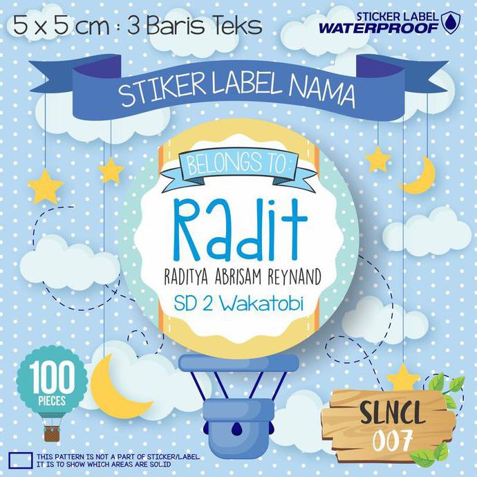 

[[BISA COD]] SLNCL-007 sticker nama anak kartun stiker label anti air lucu princess FREE ONGKIR Kode