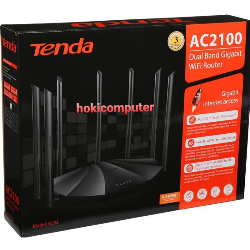 Router tenda Ac23 Ac2100 dual band gigabyte wifi router inspire trading