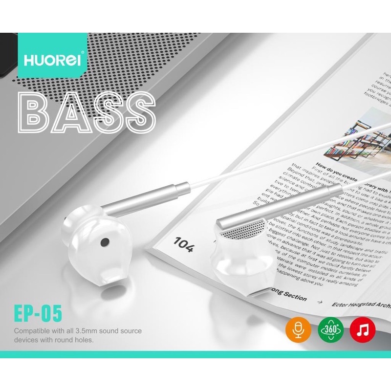 HUOREI EP-05 Strong Bass Earphone with Microphone