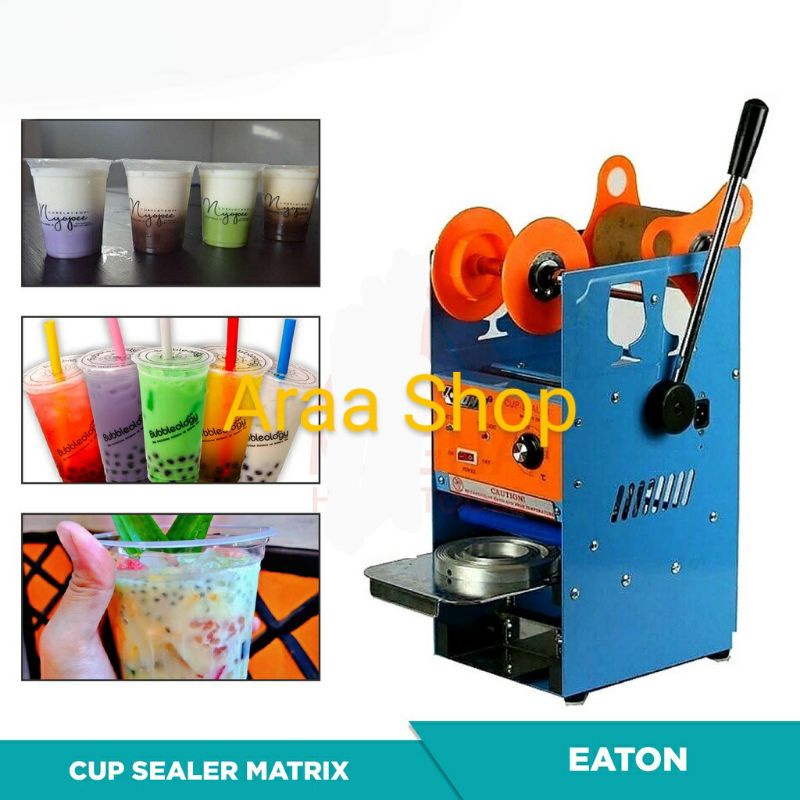 QME Cup Sealer Alat Press Cup Gelas Plastik Jus / Sealing Machine Manual Tea Cup