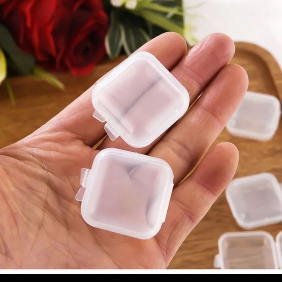 ( Dapat 2pcs ) Kotak Mini Organizer Tempat Perhiasan Anting Jewelry Box Earplug Card