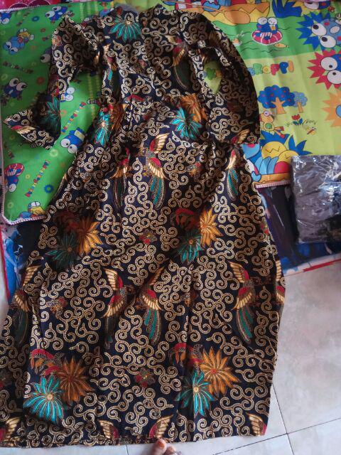 Long Dress Maxi Coupel Batik Katun Gamis Couple Modern Elegan Adem Murah
