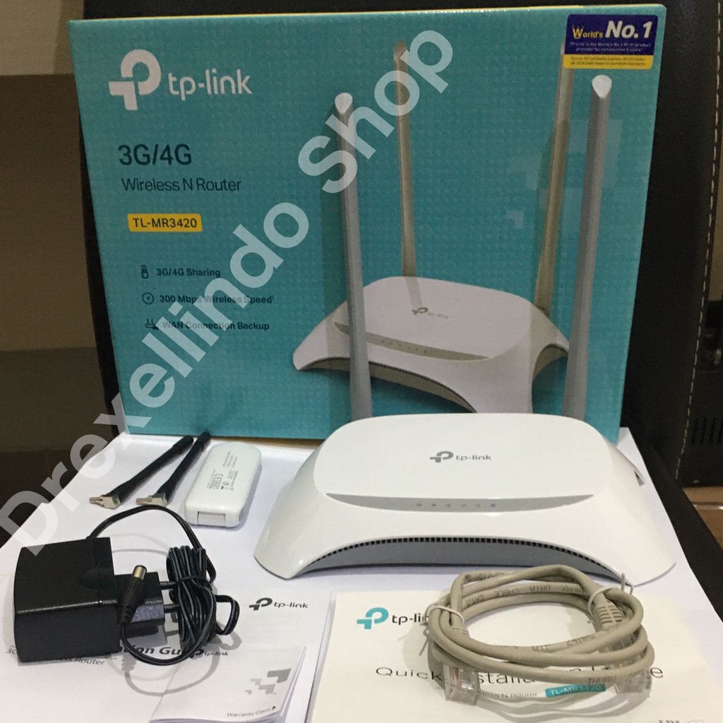 Paket tp-link TL-MR3420 plus Modem Huawei E3276 4G LTE