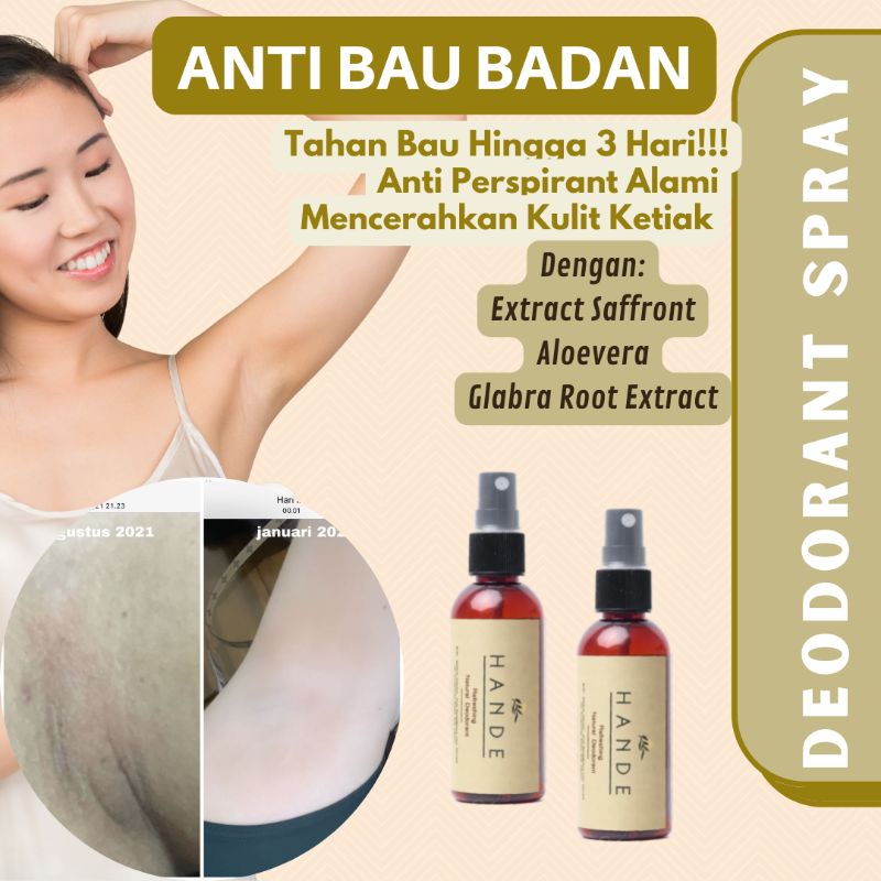 3 PCS DEODORANT SPRAY TAWAS & SAFFRON MENGHILANGKAN BAU KETIAK &  MENCERAH KETIAK