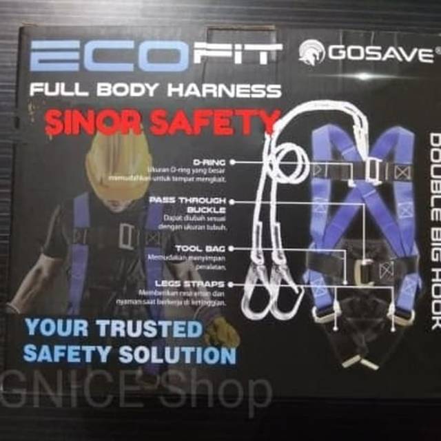 Full Body Harness Ecofit Double Big Hook Plus Tali Dada Safety GOSAVE