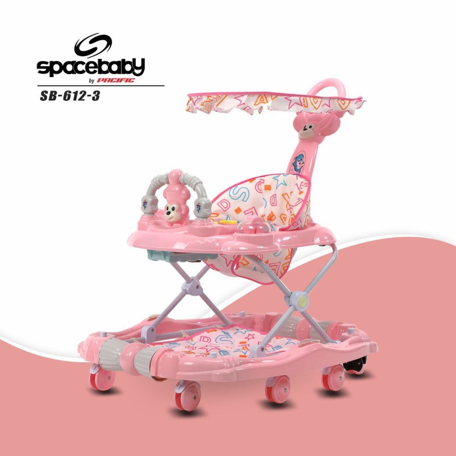 Baby Walker Kereta Dorong Bayi Balita Anak Spacebaby SB612-3 Roda 8 BY PACIFIC-2