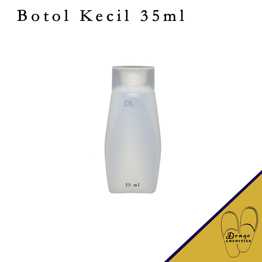 Custom Botol Kecil Tube 35mL Logo Sablon Putih Buram Cocok untuk Shampoo Hotel, Sabun, Kosmetik