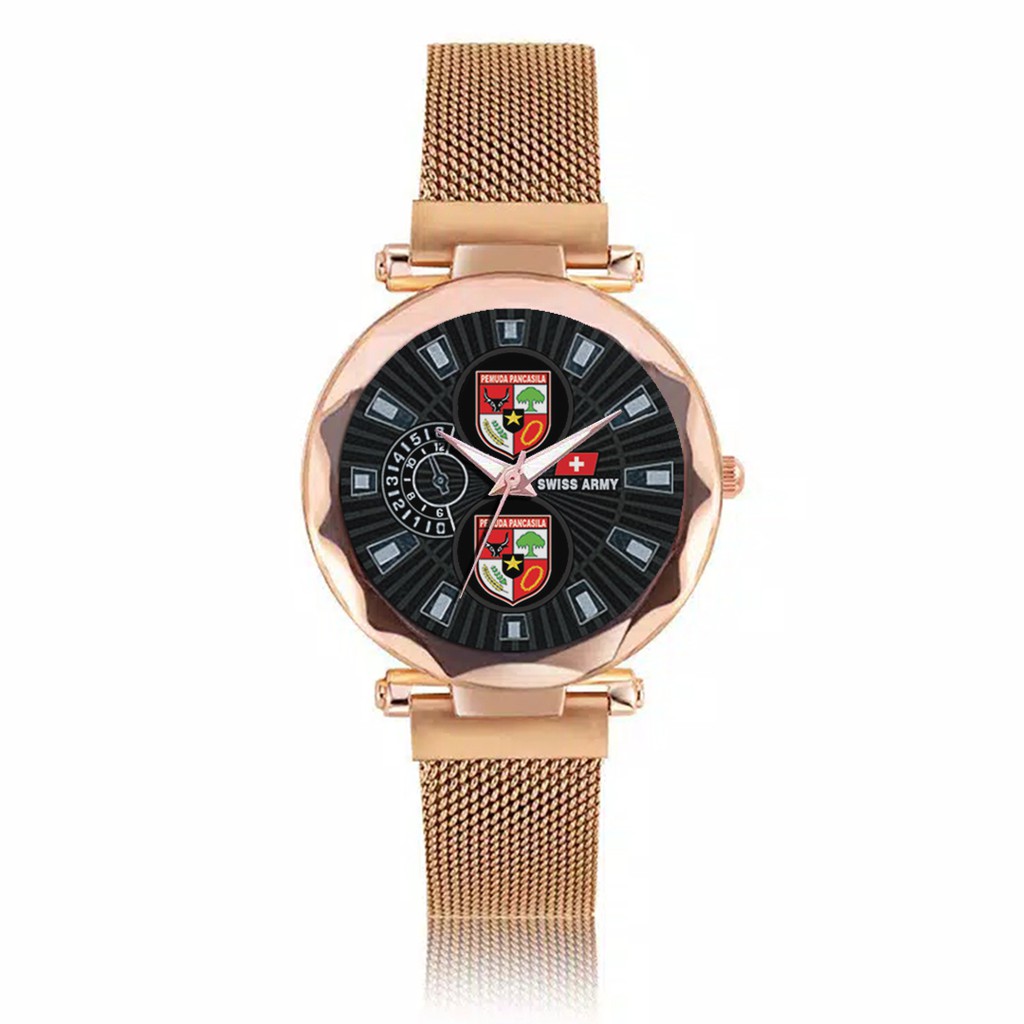 Jam Tangan Wanita Custom - Srikandi PEMUDA PANCASILA Free Box &amp; Batre Cadangan