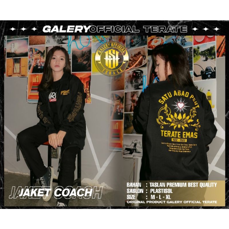 JAKET COACH PSHT  - JAKET COACH TERATE EMAS - JAKET DISTRO - JAKET COACH TERATE TERBARU