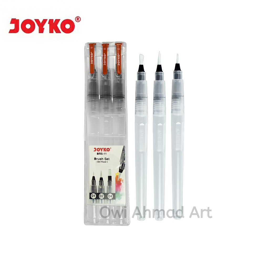 

Kuas Lukis Cat Air Joyko BRS-11 set 3pcs - Kuas Joyko BRS-11