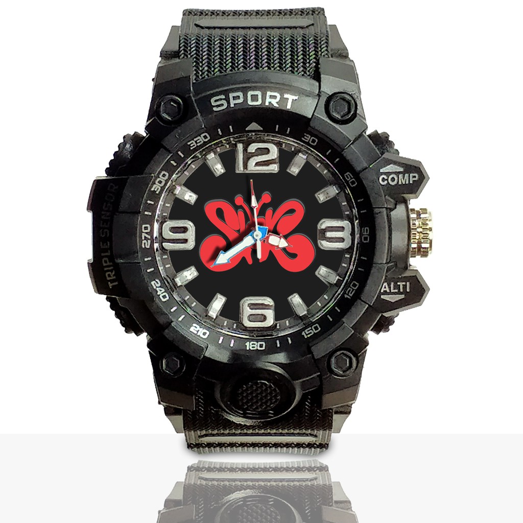 Jam Tangan Custom SLANK motif 2 Ruber- Water Resistant