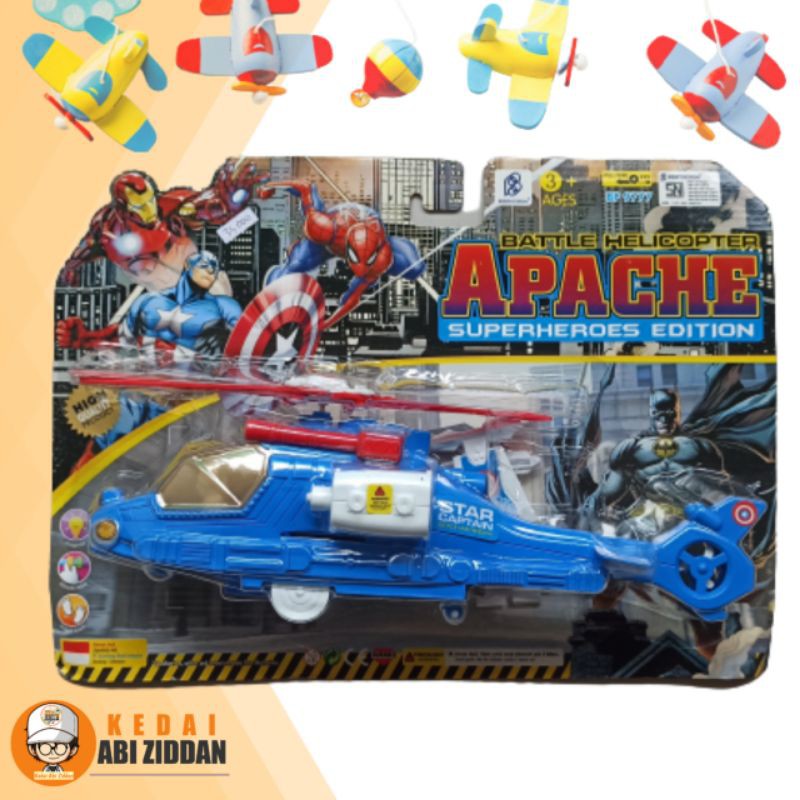 Battle helicopter APACHE (BP9777)  Super Heroes Edition, mainan Helikopter