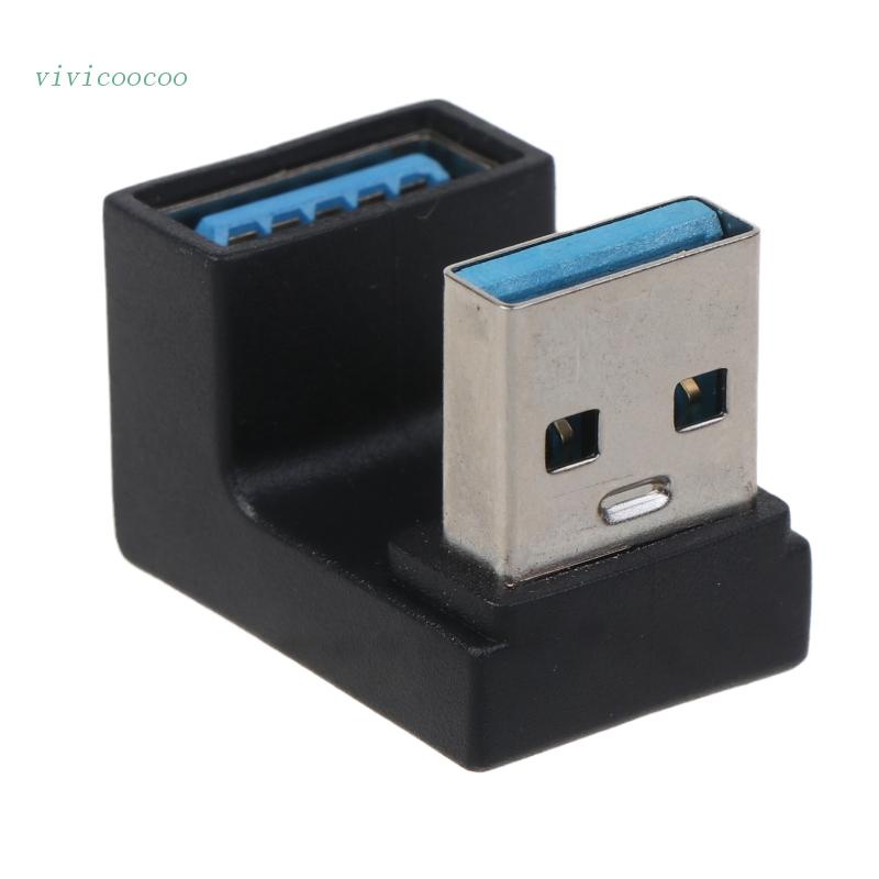 Vivi 180 Derajat Kualitas Tinggi° Kabel Adapter Converter USB 3.0 A Male Ke Female 180 Derajat Untuk Laptop / PC