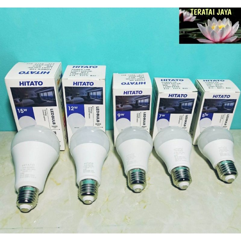 LAMPU Led Hitato/Alesco 18w/15w/12w/9w/7w/5w/3w CAHAYA SUPER TERANG / HARGA MERAKYAT