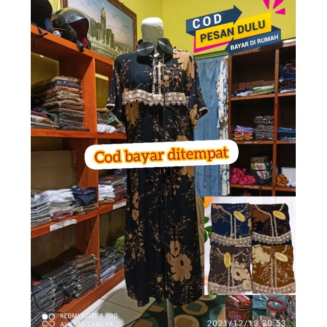 daster wanita dewasa/baju tidur bahan rayon halus adem