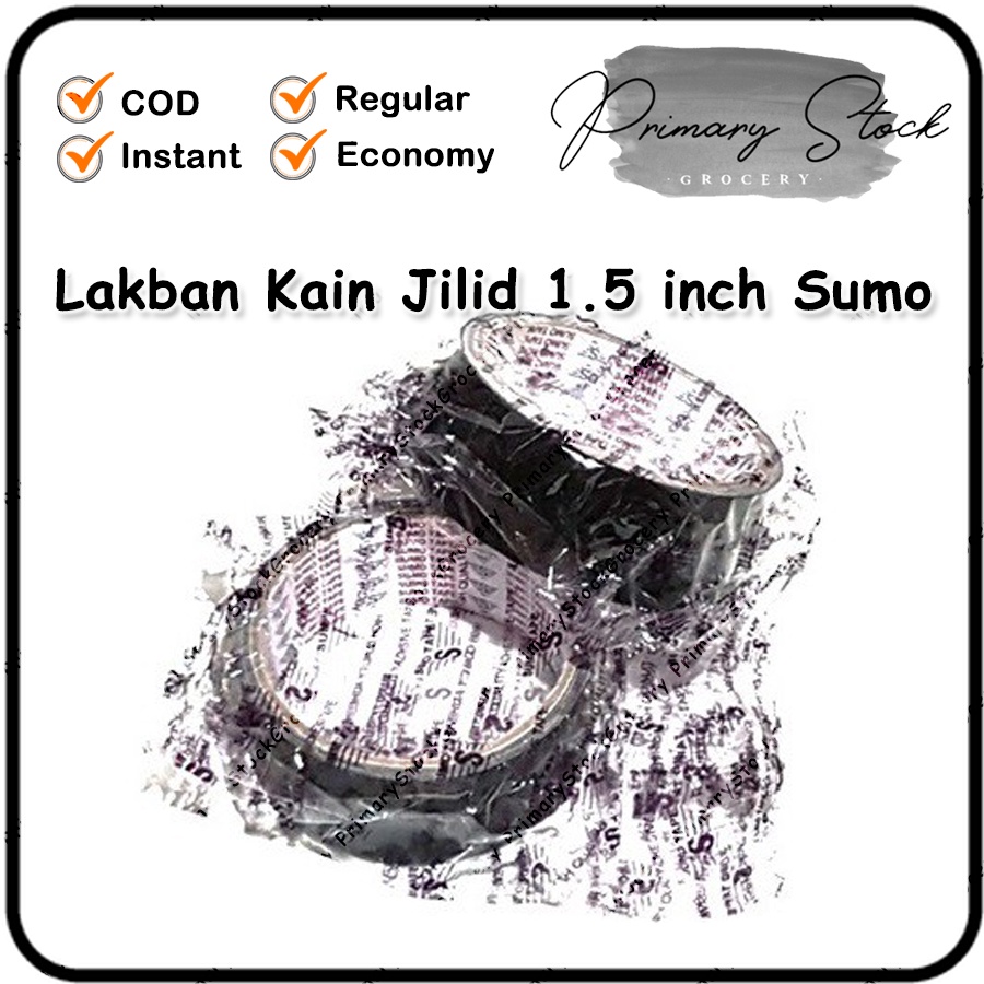 Lakban Jilid Hitam 1.5 inch Solasi Kain Hitam Isolasi Sumo 1,5 inch