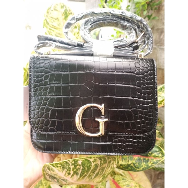 Sling Bag Guess Corily Mini Croco Authentic New