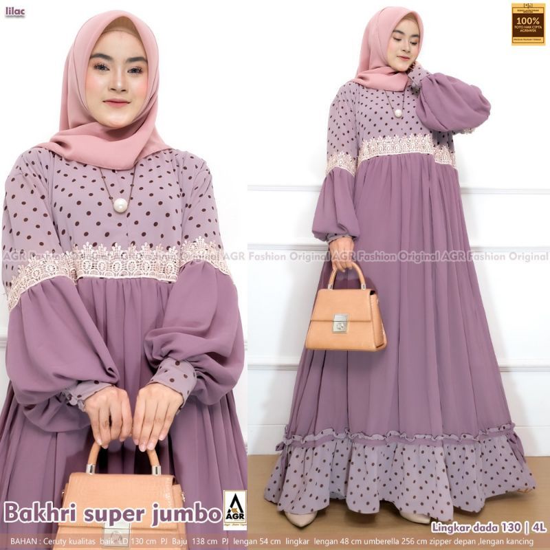 GAMIS MURAH HARIAN BUSUI BAKHRI SUPER JUMBO LD 130 PB 138