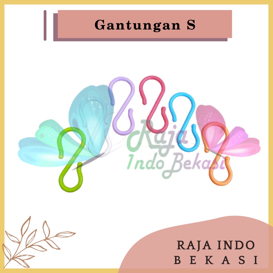 Rajaindobekasi Hook S Gantungan Serbaguna Cantolan Pot Dinding Tembok Pot Gantung Pagar Bunga Tanaman Hias Kuat Bagus Hanger Pengait Sling - Bukan Gantungan Cantolan Besi Kawat