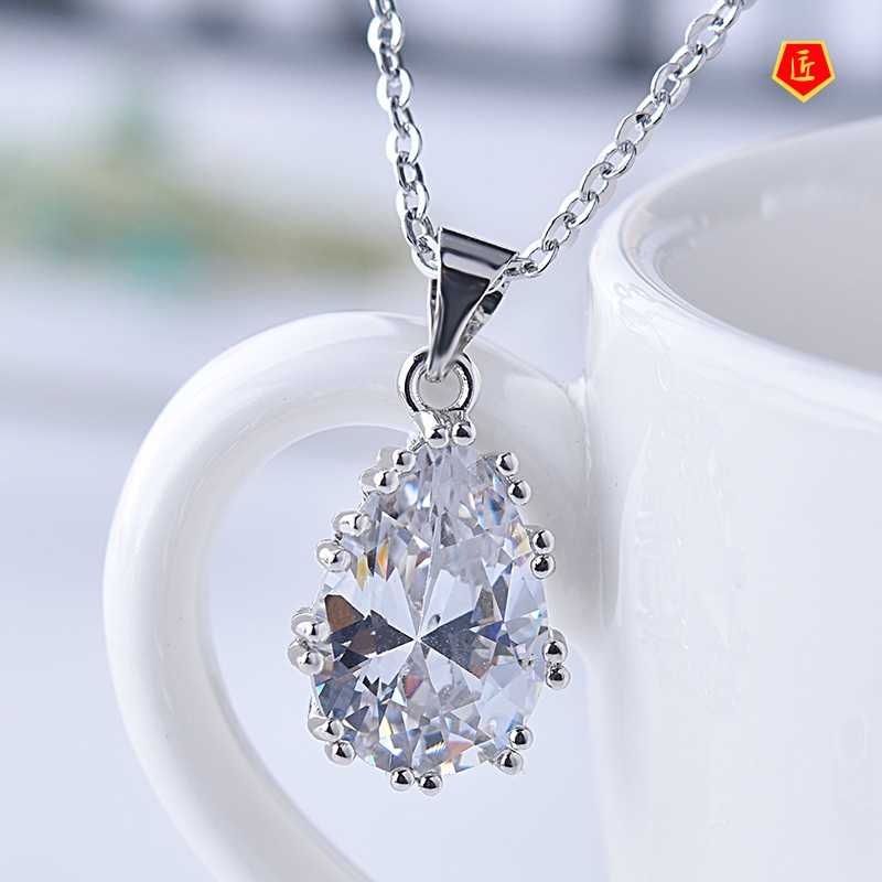 [Ready Stock]European and American Fashion Jewelry Diamond Zircon Pendant Simple