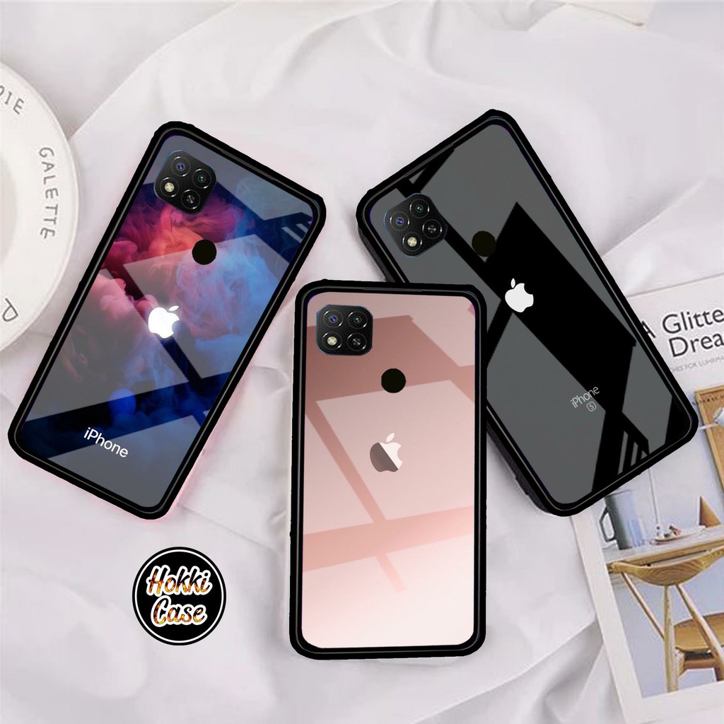 Softcase Glass Kaca  REDMI 9C - [H220] - Softcase kaca  REDMI 9C - Casing Kaca  REDMI 9C