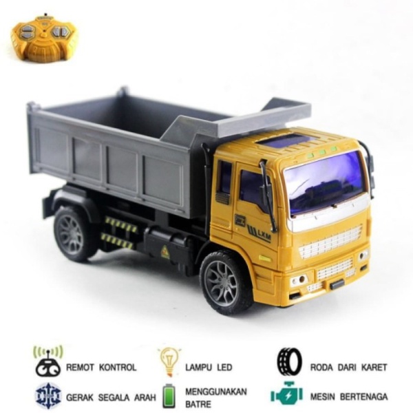 Dijual Mainan Mobil Remot Kontrol RC Dump Truk Max - Ban 4 Diskon