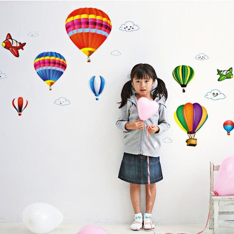 RELIZA WALL STICKER BALON UDARA ANAK AWAN KIDS ANGKASA LANGIT STIKER DINDING XY8070